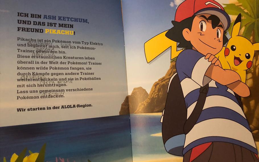 Inside of Pokemon book