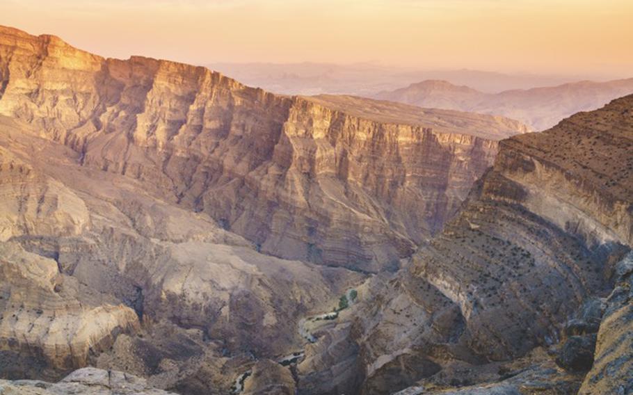 Wadi Ghul in Jebel Shams, Oman.