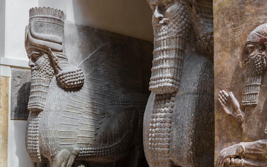 Lamassu statues at the Louvre, Paris