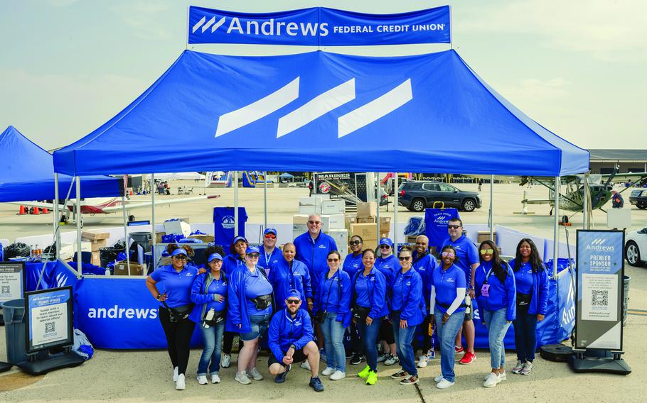 Andrews Federal Credit Union team volunteering at an air show