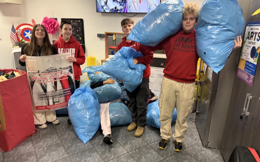 The Vogelweh Keystone Club holds an annual winter coat drive.