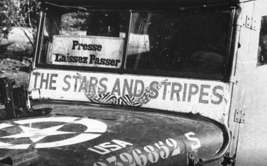 Stars and Stripes press vehicle WW II