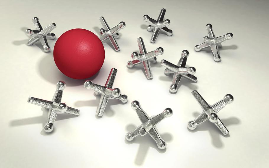 Jacks and bouncy ball