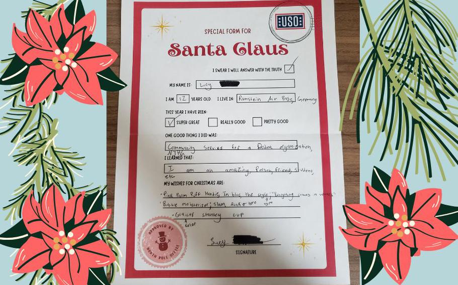 One of our first letters to Santa