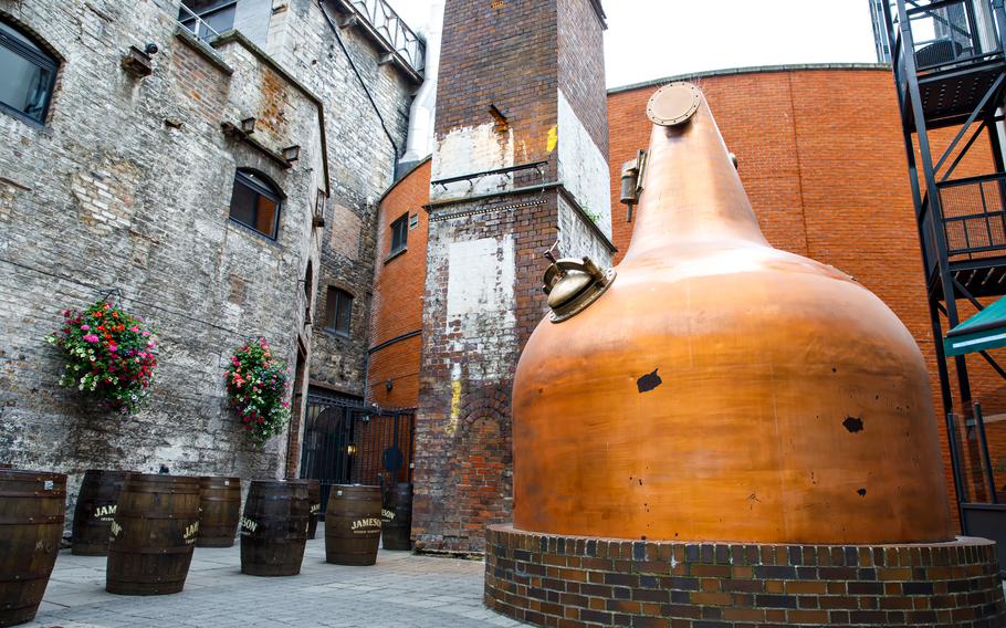 Entrance to the Old Jameson Distillery, Smithfield Square in Dublin, Ireland. The original site where Jameson Irish Whiskey was distilled until 1971.
