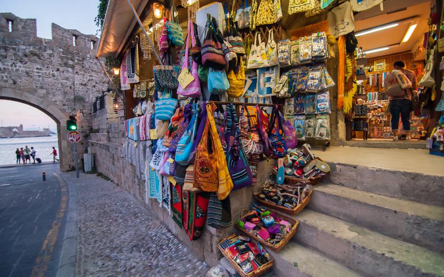 The old town of Rhodes has lots of unique shops.