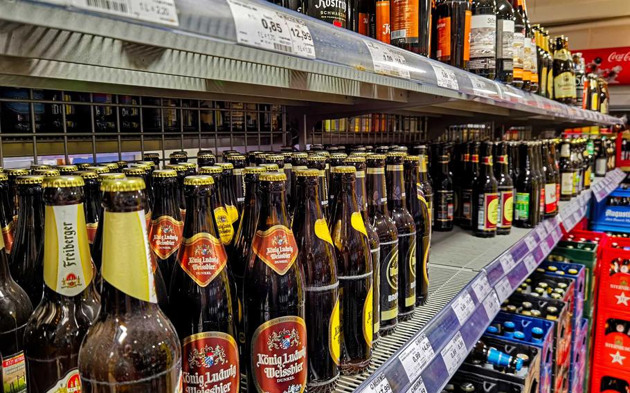 Craft beer at a local grocery store on a shelf