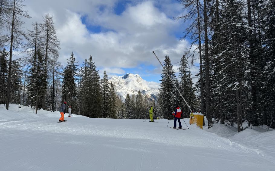 Cortina d’Ampezzo ski resort in the Dolomite mountains of Italy.