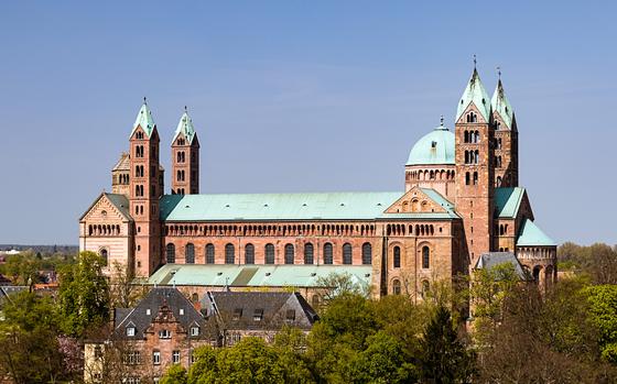 Speyer Cathedral aerial view