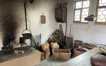 Interior of a historic German home at the Hessenpark.