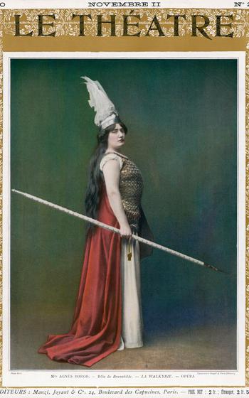 1910 opera poster with the Valkyrie