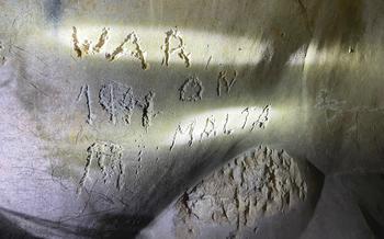 War on Malta graffiti in the caves