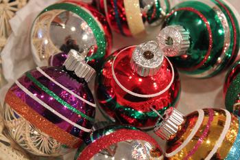 Colorful Christmas ornamental balls