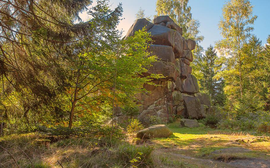 rock outcropping in the Harz mountains