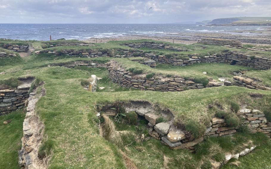 Remains of Viking village at the Brough of Birsay
