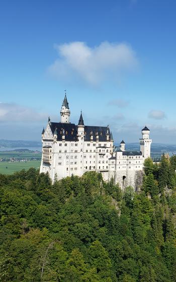 View of Neuschwanstein Castle from the bridge
