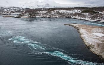 Whirlpools of the maelstrom of Saltstraumen, Nordland, Norway