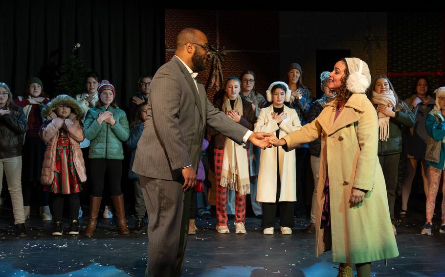 Chris and Emily Lamb as Buddy and Jovie in “Elf: the Musical” by Bavaria Performing Arts.