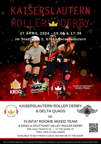 Kaiserslautern Roller Derby  flyer for April 27