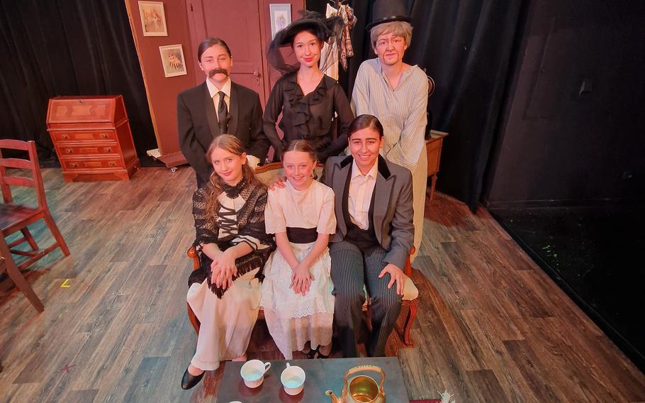 Cast of “The Dear Departed” at Amelia Earhart Playhouse