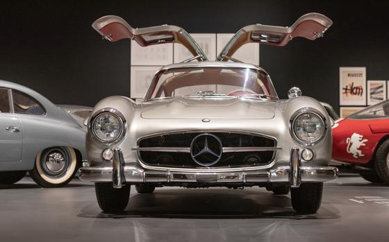 BILBAO, SPAIN-SEPTEMBER 10, 2022: 1955 Mercedes-Benz 300 SL Coupe (Front view)