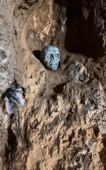 Man in Stone in Dracula’s Cave