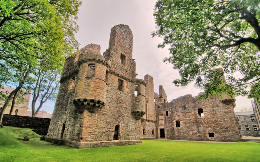 Bishop’s Palace and Earl’s Palace in the centre of Kirkwall, Orkney, Scotland.