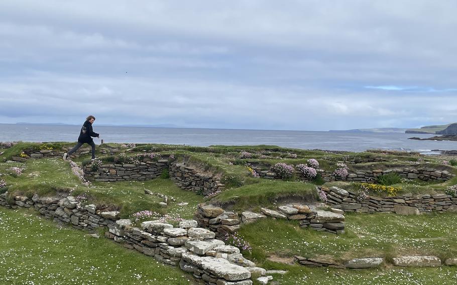 Remains of a Viking village at the Brough of Birsay, Orkney