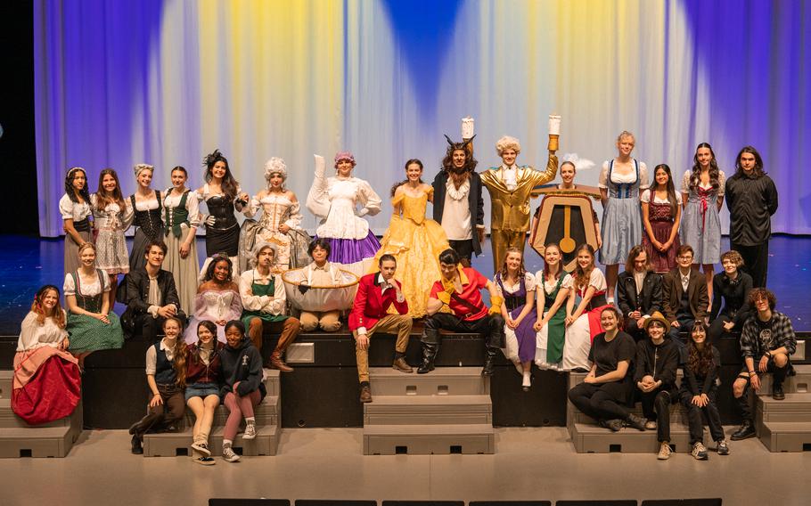 Cast and crew of Stuttgart High School’s “Beauty and the Beast Jr.”