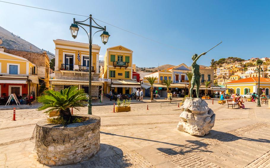 Shopping in the village of Symi.