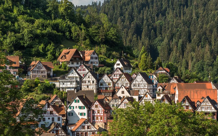 Half-timbered houses in Schiltach in the Black Forest, Kinzigtal, Baden-Wurttemberg, Germany