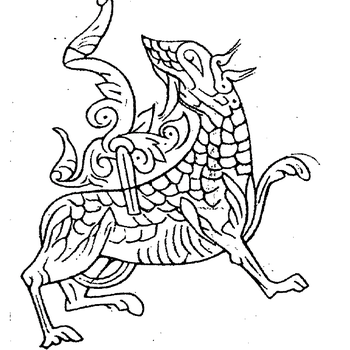 Sketch of the Maeshowe dragon carving