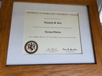 Framed German Studies diploma