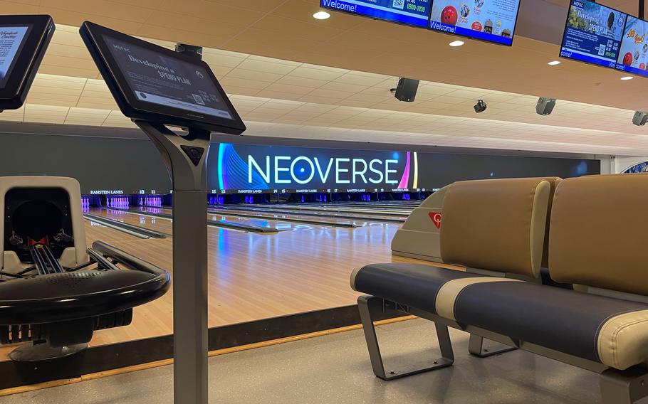 New Neoverse screen at Ramstein Bowling Center