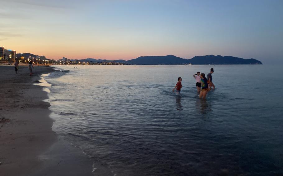 Mallorca beach in the evening