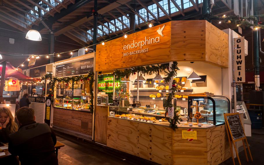 Markthalle Neun is an indoor market with international food vendors & shops, plus occasional community events, located in Kreuzberg.