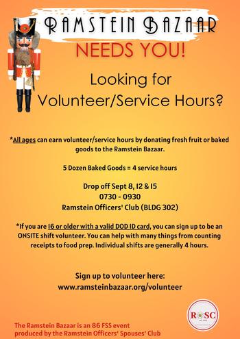 ROSC Bazaar Volunteer Information