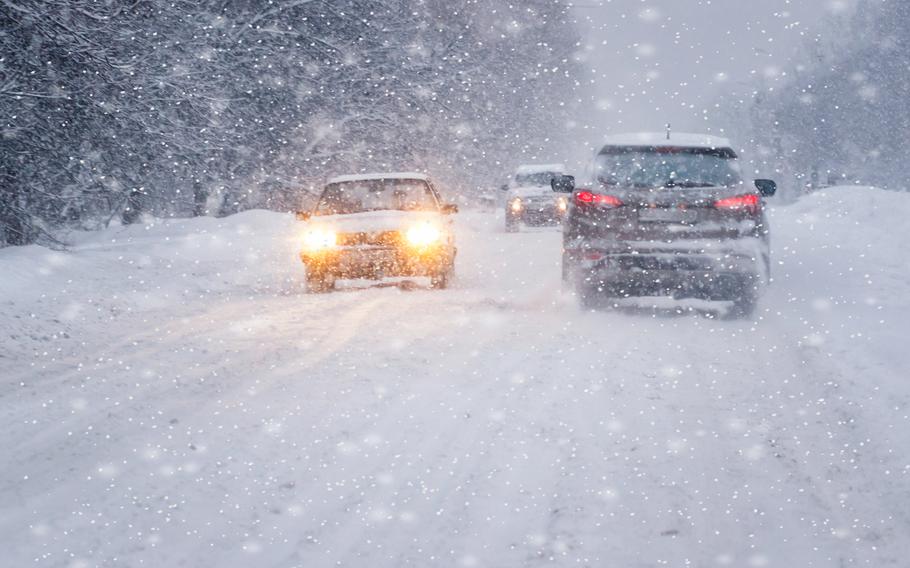 Driving in blizzard conditions