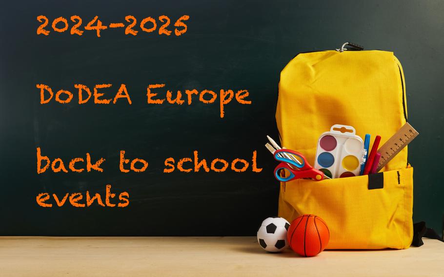 school year 2024-2025 DoDEA Europe back to school events