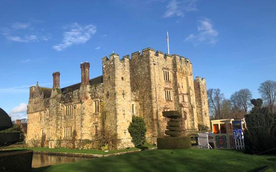 Hever Castle exterior shot on a sunny day