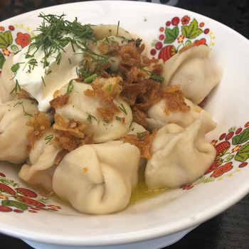 Dumpling dish in bowl