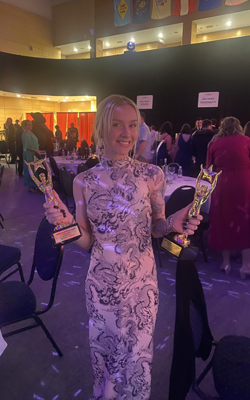 Nina Run Bergsdottir won two 2024 TOPPERS awards, for Outstanding Direction of a Play and Outstanding Play for her work on “She Kills Monsters” 