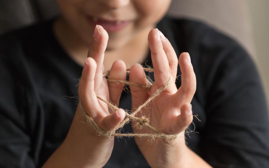 A homemade cat’s cradle string