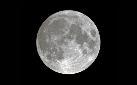 Photo Of Full moon on black background