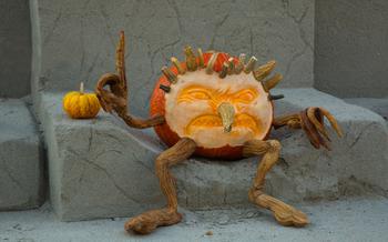 A pumpkin carving at Ludwigsburg’s pumpkin festival