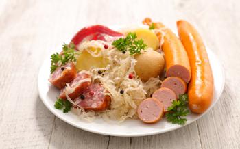 Sauerkraut with potato and sausage