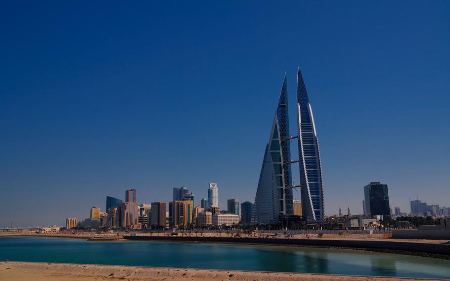 Panorama cityscape view to Manama city in Bahrain