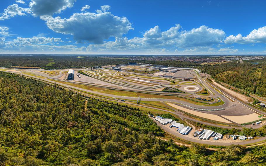 Overhead view of the Hockenheimring race course