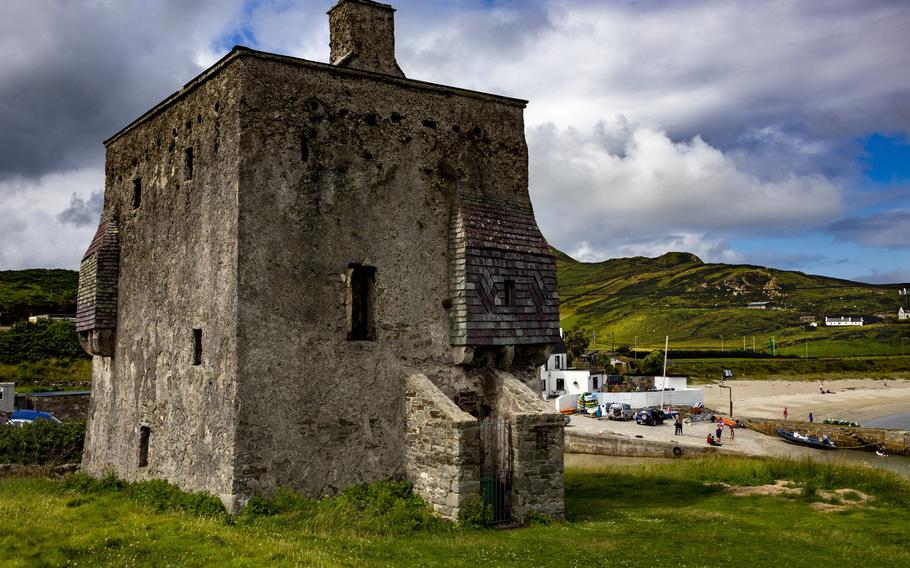 The castle of the Pirate Queen Grace O'Malley on the Clare Island in Clew Bay