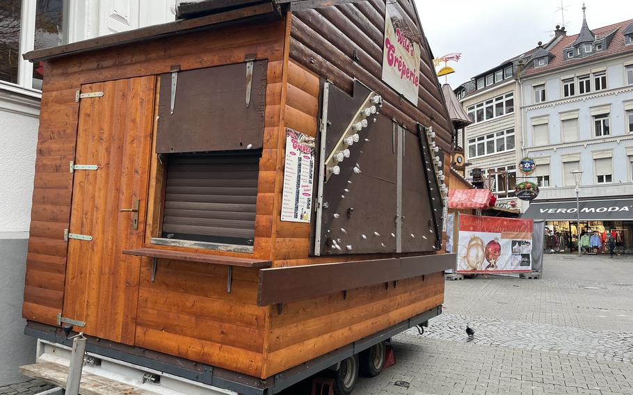 Christmas market assembly downtown Kaiserslautern